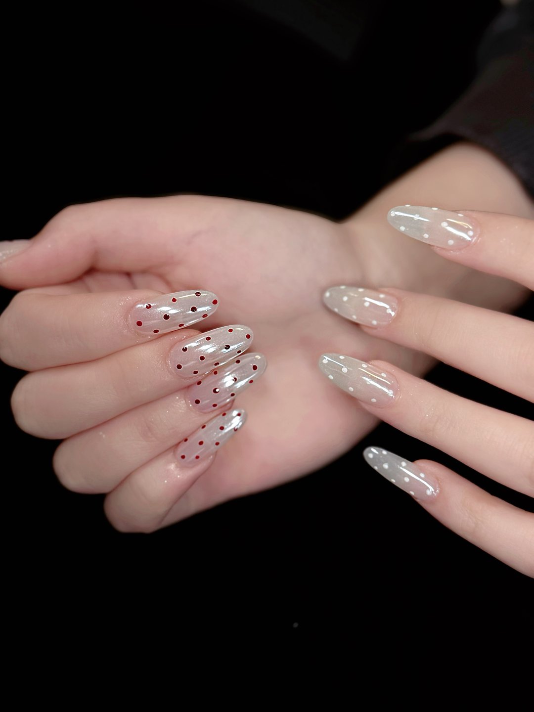 Silver glitter sparkle Gel-X at L2 Nail Salon Mountain View