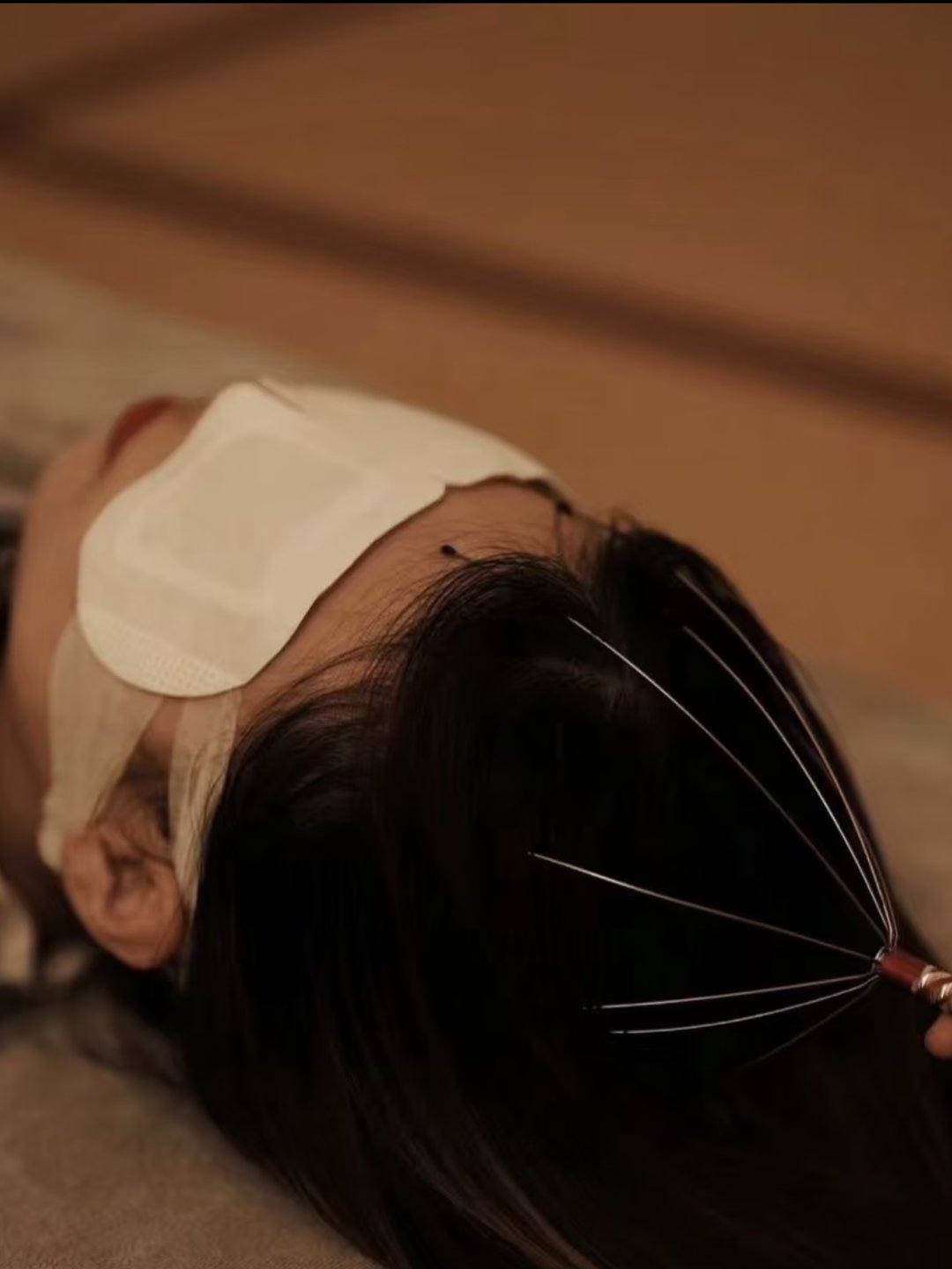 Post-treatment hair wrap with fanned strands at Pure Hair Spa Mountain View