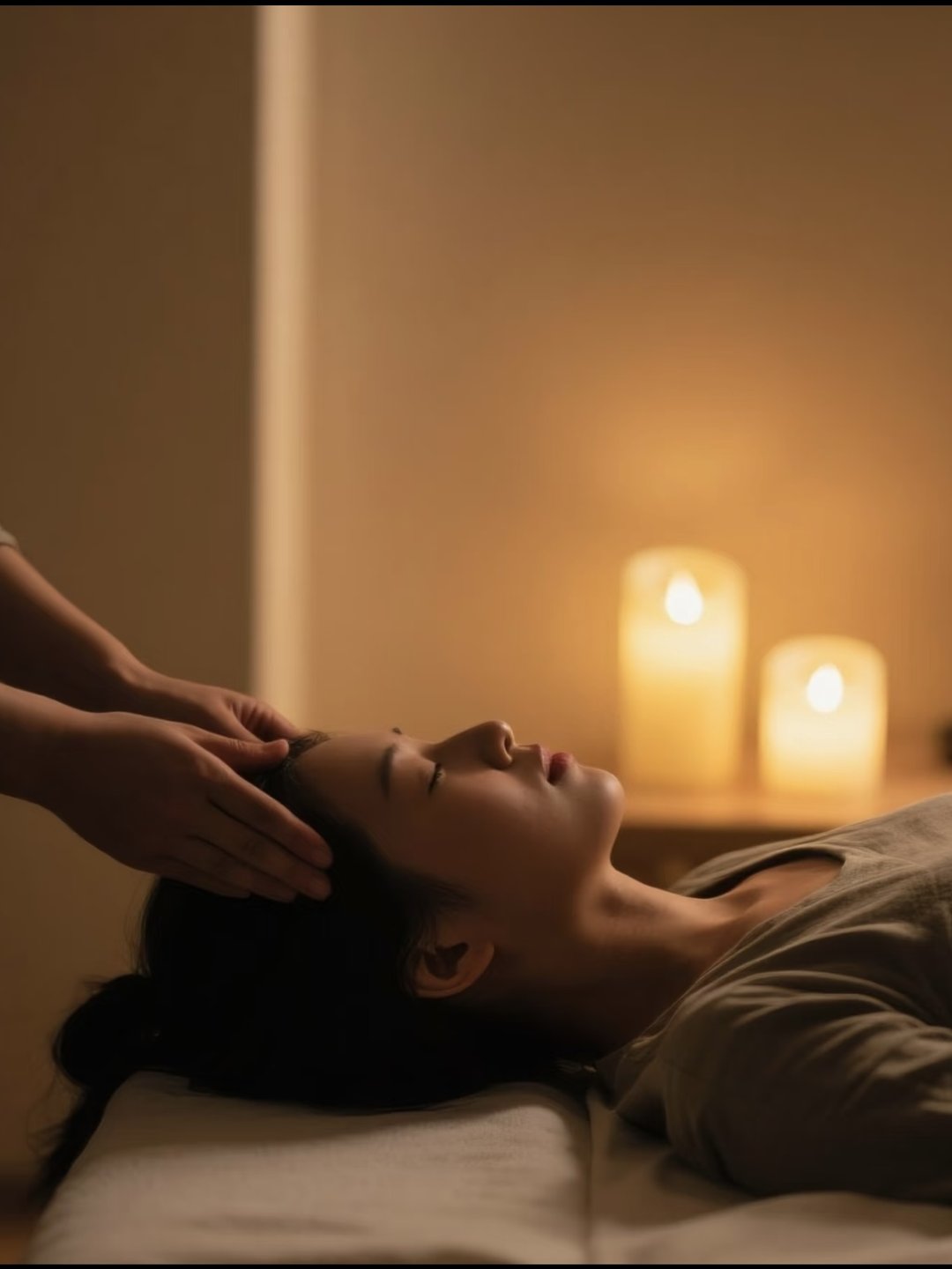 Candle-lit ambient scalp treatment at Pure Hair Spa Mountain View